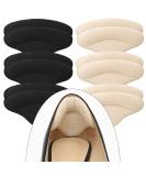 6 Pairs Heel Cushions Inserts for Loose Shoes | Comfort Grips Liner - Prevent Slipping Blisters & Heel Pain - Black & Beige - Buy Online on GoSupps.com