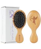 Pocket Mini Travel Boar Bristle Hairbrush for All Hair Types - Smoothing, Detangling, and Adding Shine - Small Size for Men, Women, and Kids - Pack of 1 - Buy Online on GoSupps.com