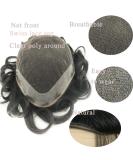 HairNotion Real Hair Toupet for Men - Swiss Tip NPU Wig Hair Part 7x9 Inch - Black 1B | Premium Hair Replacement System - Buy Online on GoSupps.com