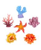UEETEK 6-Pack Multicolor Sea Star & Coral Aquarium Decor - Realistic Fake Ornaments for Fish Tank Decoration - Buy Online on GoSupps.com