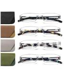 Hubeye 4 Pack Frameworkless Reading Glasses - Anti-Blue Light Lightweight & Convenient - Unisex 1.00 Diopters in Mixed Colors - Buy Online on GoSupps.com