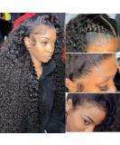 13x6 HD Transparent Curly Lace Front Wig 24 Inch - Pre Plucked Kinky Curly Human Hair Wig for Black Women - Buy Online on GoSupps.com