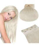 Runature Clip In Extensions - Real Hair 50cm White Blond | 3PCS 50g Human Hair Clip Extensions - Affordable Quality - Buy Online on GoSupps.com