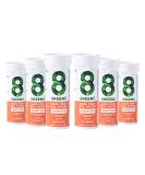 8Greens Peach Tea Effervescent Tablets - Superfood Greens Powder for Immune Support & Energy (6 Tubes, 60 Tablets) - Buy Online on GoSupps.com