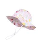 LANGZHEN Baby Girls Beach Sun Hat with Chin Strap - Flamingo Pink, 6-12 Months - Buy Online on GoSupps.com