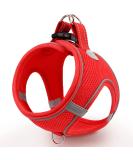 Joyal Dog Harness - Reflective Soft Padded Air-Mesh Harness for XS Puppies & Small Dogs (34-38cm) - Red - Buy Online on GoSupps.com