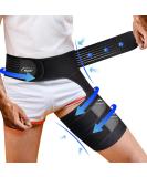 Buy Hip Brace for Sciatica Pain Relief - Compression Wrap for Men & Women with Sacroiliac Belt | Ideal for Groin & Hamstring Support (Medium Left Leg - Buy Online on GoSupps.com