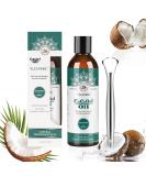 Coconut Oil Mouthwash (8 Fl. Oz) - Natural Mint Flavor Essential Oils for Fresh Breath & Healthy Gums - Dye-Free Oral Hygiene Solution - Buy Online on GoSupps.com