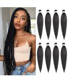 Xtrend 26 Inch EZ Braid 8 Packs Black Long Pre Stretched Braiding Hair Yaki Texture Braiding Hair for Crochet Hair Braids Hot Water Setting Synthetic Fiber Hair Extensions 1B# 26 Inch (Pack of 8) 1B# - Buy Online on GoSupps.com