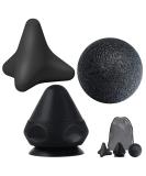 Rymall trigger point presser massage device+fascia ball painless presser set with suction cup & bag for muscle pain and tension osteopressur presser for self -massage (black) - Buy Online on GoSupps.com