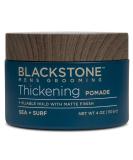 Blackstone Men's Grooming Hair Thickening Pomade - Pliable Hold Matte Finish | Paraben & Cruelty-Free | Sea + Surf Scent (4 Oz) - International Shipping Available - Buy Online on GoSupps.com