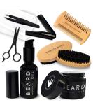 Moosetache And Eagle 8 in 1 Men's Beard Grooming Kit - Vegan & Alcohol-Free Luxury Set with Beard Oil, Balm, Brush, Comb, Scissors, Tweezers & Towel - Buy Online on GoSupps.com