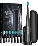 Electric Toothbrush for Adults - Travel Case 8 Brush Heads 40 000 VPM Deep Cleaning 5 Modes - 1 Pack (Gray) - Buy Online on GoSupps.com