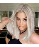 Vebonny R cke Short Lace Front Wig - Brown Ombre Blonde Bob - 12 Inch Artificial Hair Wig with Highlights - #096 - Buy Online on GoSupps.com