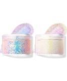 Lophe Body Glitter Gel - 2pcs Non-Toxic Glitter for Face Hair Nails | Safe Mermaid Sequences for Halloween - White/Purple - Buy Online on GoSupps.com