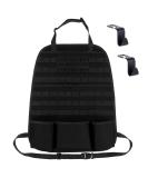 KEESIN Tactical Car Seat Back Organizer with Molle Large Admin Pouch & 2 Car Seat Hooks (Black) - Vehicle Panel Storage Bag - Buy Online on GoSupps.com