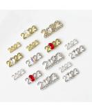 2023 Nail Art Decorations - Number Rhinestone Rivet, 3D Alloy Glitter Design for Manicure & Jewelry Making - Buy Online on GoSupps.com