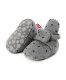 EDOTON Unisex Newborn Winter Boots | Non-Slip Soft Sole Stay On Bootie Sock | 6-12 Months | D Grey Stars - Buy Online on GoSupps.com
