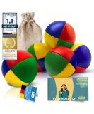 All Kids United Juggling Balls Set - 5 Professional Soft Balls for Beginners & Advanced | Jute Bag & Free Training E-Book - Buy Online on GoSupps.com