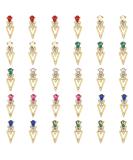 TEEKME 30pcs Mix Gold Nail Charms with Gemstones - Nail Decoration Bling Rhinestones - Buy Online on GoSupps.com