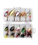 Shop 10Pcs Multi-Colored Spinner Bait Set for Trout Pike Bass & Salmon - Angelk der Fishing Lure with Box - Buy Online on GoSupps.com
