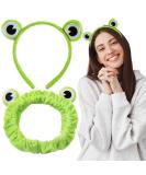 Frog Hair Band 2-Pack - Cute Green Headband for Girls & Women | Elastic Hair Accessories for Face Washing, Yoga, and Beauty Skincare - Buy Online on GoSupps.com