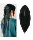 Shop DSoar 24-Inch Double-Ended Synthetic Dreadlocks - 10 Strands Soft Thin Braided Hair for Reggae & Hip-Hop Style - Buy Online on GoSupps.com