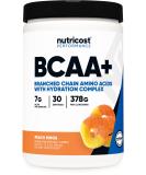 Nutricost BCAA + Hydration Powder (Peach Rings) - 30 Servings Gluten-Free Non-GMO | Boost Performance & Hydration - Buy Online on GoSupps.com