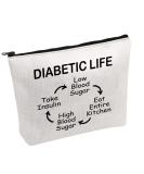 PWHAOO Diabetes Support Zipper Pouch Bag - Fight Diabetes Gift | Diabetes Awareness Cosmetic Bag - Buy Online on GoSupps.com