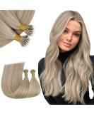RUNATURE Nano Human Hair Extensions Blonde with Ash Blonde Nano Hair Extensions Real Human Hair Nano Ring Hair Extensions Remy Nano Beads Extensions 22 Inch 50g 22" A-Nano-#16P22 - Buy Online on GoSupps.com