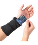 The wrist bag sports wrist bag with zipper for running jogging walking walking walking bicycle and yoga etc dull black l - Buy Online on GoSupps.com