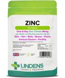 Lindens Zinc Citrate 50mg - 100 Vegan Tablets - Immune Function Fertility Healthy Bones Vision Hair Nails and Skin - Made in The UK | (3+ Months Supply) | Letterbox Friendly 100 Count (Pack of 1) - Buy Online on GoSupps.com