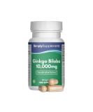 Ginkgo Biloba 10,000mg | 60 Capsules | High Strength Extract for Reduced Tiredness & Fatigue | Vegan & Vegetarian | UK Made - Buy Online on GoSupps.com