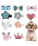10 Pcs Small Dog Hair Clips Dog Hair Bows Puppy Hair Barrettes Pet Hair Accessories Puppy crown accessories flower accessories heart accessories Hairpin Cat Topknot Beauty Accessories(Ten Styl - Buy Online on GoSupps.com