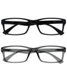 Pack of 2 short-sighted glasses for men and women black/grey MM92-17 -2.00 - Buy Online on GoSupps.com
