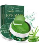 Eveellyn eye pads 60pcs eye pads against dark circles aloe vera eye pads hyaluronic acid eye mask remove dark circles against wrinkles tear bags puffiness greenen - Buy Online on GoSupps.com
