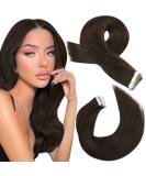 Moresoo Dark Brown Tape in Hair Extensions 10 inch #4 - 100% Human Hair 20 Pieces/30g - Buy Online on GoSupps.com