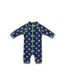 Baby Boys UPF 50+ Sunsuit with Zipper Swimwear & Sun Hat - Navy Star 9-12 Months - Buy Online on GoSupps.com