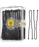 KANPRINCESS 100PCS 2.4 Black U Shaped Hair Pins - Pain-Free Bobby Pins for Women - Ideal for All Hair Types - Includes Storage Box - Buy Online on GoSupps.com