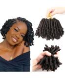 Lifabeauty 8 Packs Short Spring Twist Crochet Hair 4 Inch 2# - Pre-Looped Curly Crochet Braids for Black Women and Kids - Buy Online on GoSupps.com