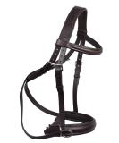 Wonder Care English Leather Crossunder Bitless Horse Bridle Headstall, Tan Medium | Genuine Leather with Reins - Buy Online on GoSupps.com