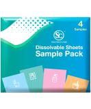 Sample Sheet Pack - Eco-Friendly Dissolvable Cleaning Solutions | Laundry Toilet Floor & Hand Soap - Biodegradable & Sustainable - 4 Count - Buy Online on GoSupps.com