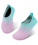 Kids Toddler Water Shoes - Quick-Dry Aqua Socks for Boys Girls with Non-Slip Sole - Size 1-2 Little Kid - Pink/Blue - Buy Online on GoSupps.com