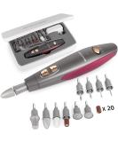BEAUTURAL Professional Manicure and Pedicure Kit - 10-Piece Attachments, 20 Sanding Bands - Powerful Nail Drill Kit (Gray) - Buy Online on GoSupps.com