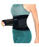 Surpown Back Support Belt - Breathable Back Band for Men & Women | Relieve Back Pain & Stabilize Lumbar Spine | Injury Prevention | Black L - Buy Online on GoSupps.com