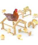 Ensayeer Bamboo Chicken Perch with Mirror | Strong Roosting Bar for Coop | Training Perch for Large Birds | Easy to Assemble and Clean | Fun Toys for Chicken - Buy Online on GoSupps.com