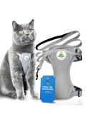MC-Royal Premium Cat Dishes with Leash - Adjustable Size for Small & Large Cats | Durable Break-Proof Cat Bowls in Gray (XXS) - Buy Online on GoSupps.com