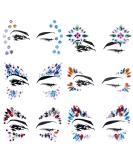 Lady Up 6 PCS Face Gems Rhinestones Rainbow Mermaid Jewels - Festival Halloween Party Temporary Tattoos - Buy Online on GoSupps.com