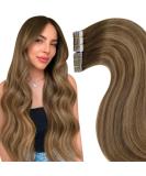 LAAVOO Tape-In Hair Extensions - Balayage Brown & Ombre Light Blonde - Real Hair 50cm #8/16/8 - 50pcs - Buy Online on GoSupps.com