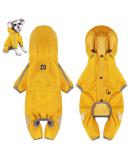 Dog Waterproof Raincoats Adjustable Drawstring Outdoor Puppy Raincoat Poncho Pet Hooded Waterproof Reflective Rain Coat for Small Medium Dogs (Yellow L) Large Yellow - Buy Online on GoSupps.com